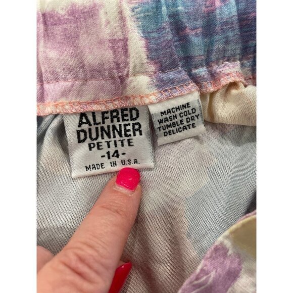 Maxi Pleated Long Pastel Vintage Alfred Dunner Skirt Sz 14 P - Picture 4 of 7